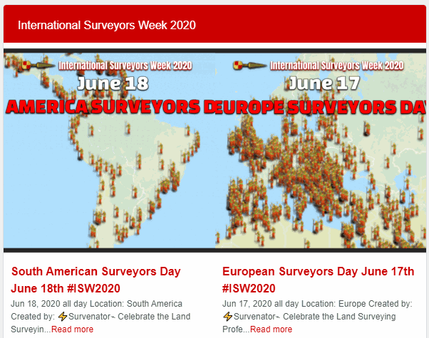 Days of International Surveyors Week 2020